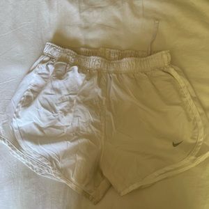 White Nike Dri-Fit shorts